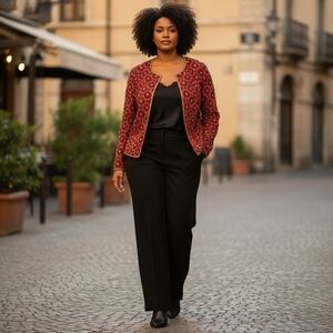 Vintage Red & Gold Beaded Embroidered Jacket | Circa 1980s-1990s